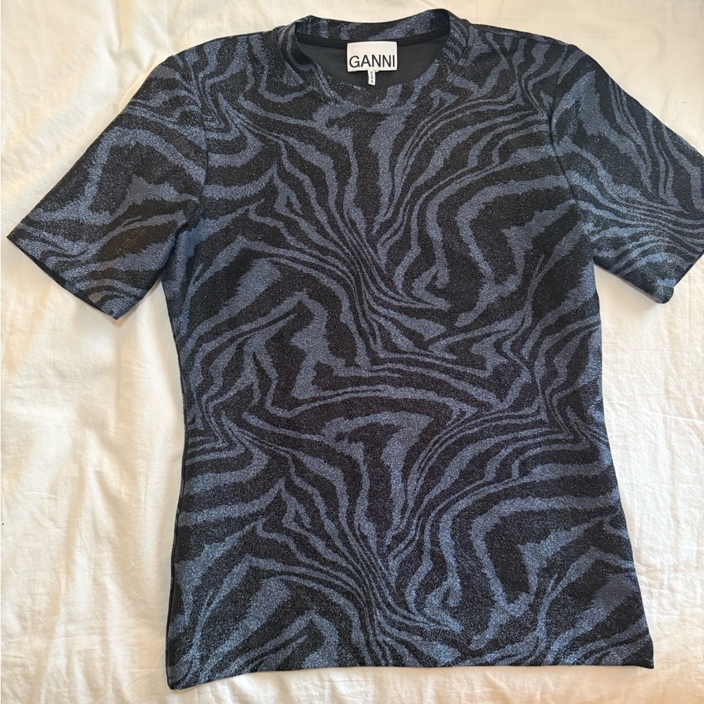 GANNI Zebra Print T-Shirt
